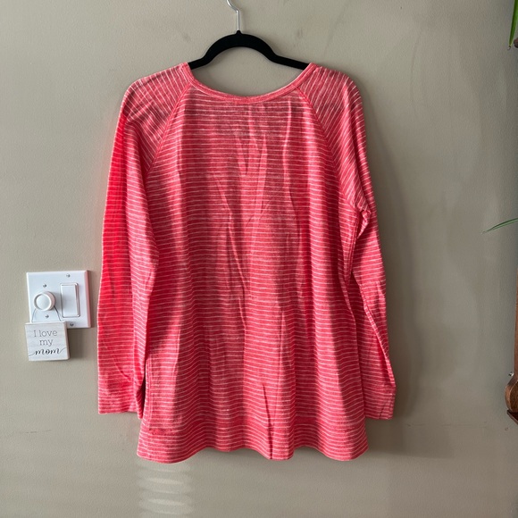 a.n.a A New Approach Coral & White Striped Knit Top - Picture 12 of 14